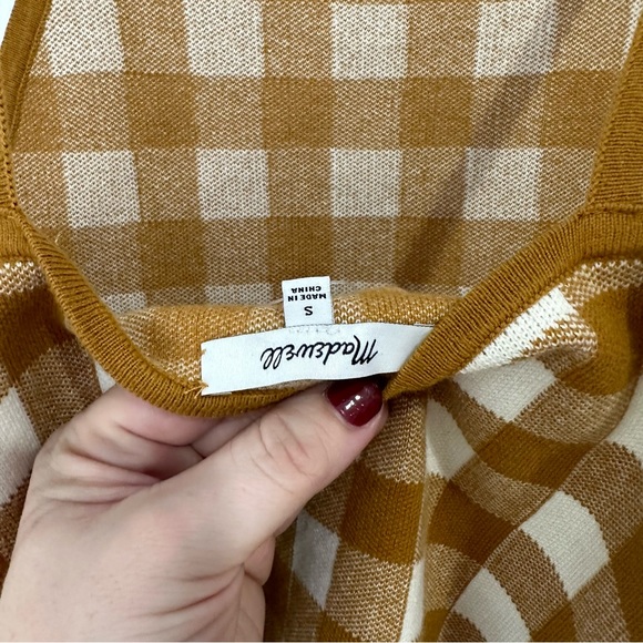 NWT Madewell Gingham Apron Sweater Tank PSL - Picture 5 of 6